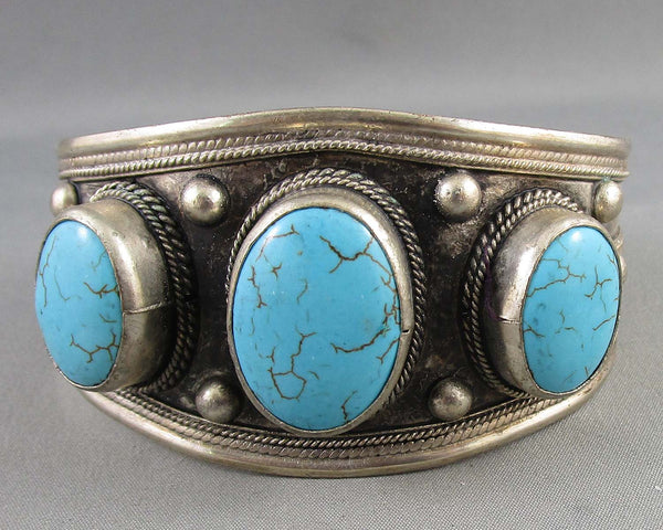 Howlite Gemstone Bangle (Vintage) B038-6