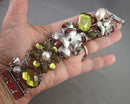 Silver Tone Statement Bracelet Vintage H115-19
