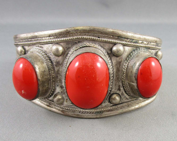 Red Jasper Gemstone Bangle (Vintage) B020-5