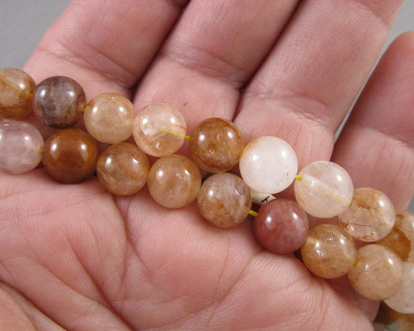 Golden Healer (Hematoid) Round 8mm Beads C583