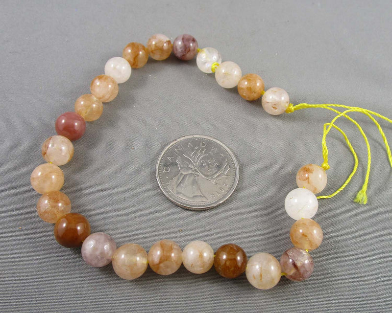 Golden Healer (Hematoid) Round 8mm Beads C583