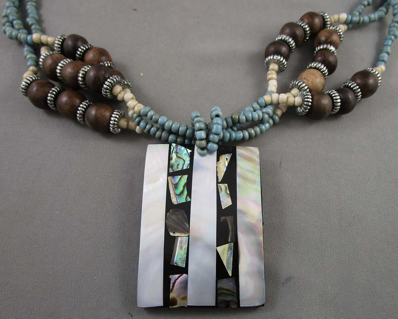Abalone Shell Pendant Necklace H004-8