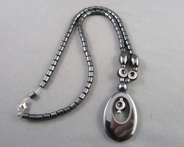 Hematite Necklace Vintage H004-15