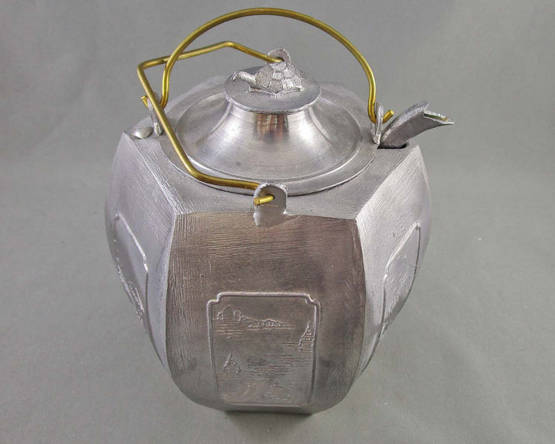 Chinese Pewter Tea Pot (Vintage)