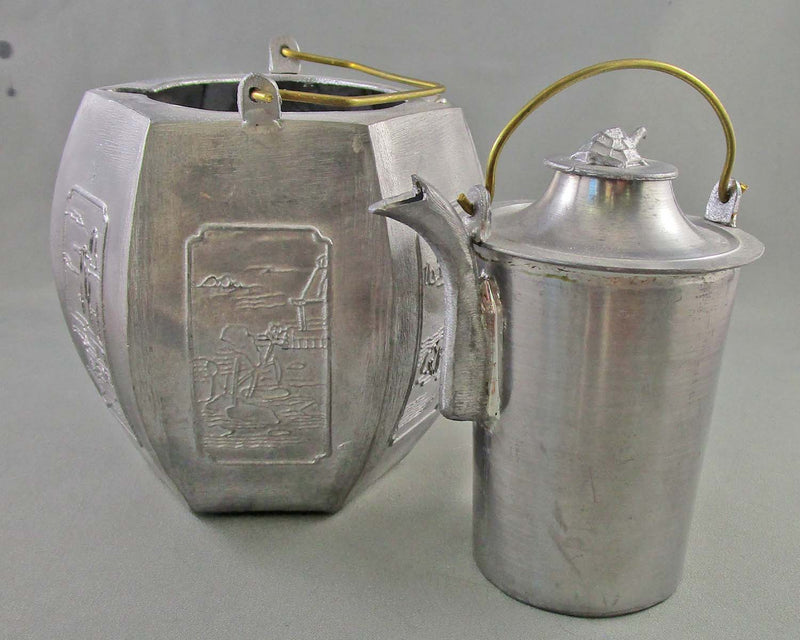 Chinese Pewter Tea Pot (Vintage)