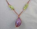 Peridot & Amethyst Pendant Necklace Z056