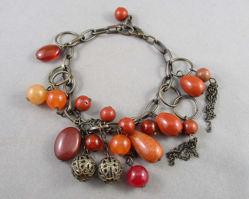 Carnelian Gemstone Bracelet (Vintage) H004-22