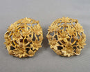 Gold Tone Vintage Clip on Earrings H118-2