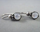 Rainbow Moonstone Gemstone Earrings 925 Sterling Silver H118-6