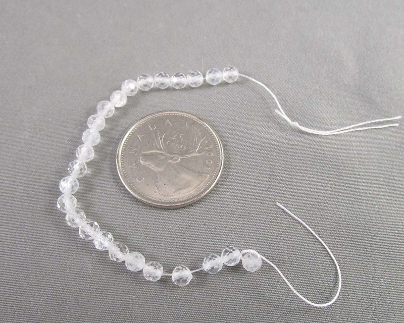 White Topaz Faceted Beads Various Sizes