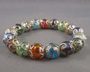 Filigree with Faceted Glass Beaded Bracelet (Vintage) H118-7