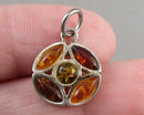 Amber Gemstone Pendant 925 Sterling Silver (Vintage) H118-10