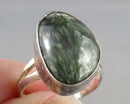 Seraphinite Gemstone Ring 925 Sterling Silver Size 9 (Vintage) H118-11