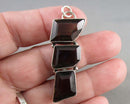 Smoky Quartz Gemstone Pendant 925 Sterling Silver (Vintage) H118-12