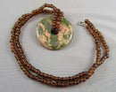 Unakite Pendant Necklace (Vintage) H118-14