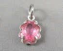 Sterling Silver Rose CZ Crystal Pendant (Vintage) H118-22