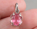 Sterling Silver Rose CZ Crystal Pendant (Vintage) H118-22