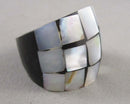 Abalone Shell Ring Size 6 (Vintage) H012-7