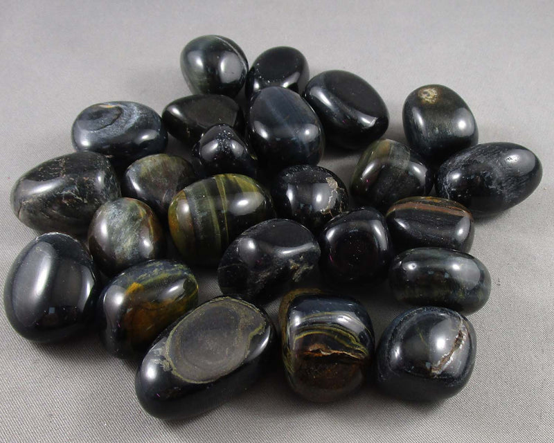 Blue Tiger Eye  (Hawk's Eye) Polished Stones 3pcs J183