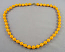 Orange Czech Glass Knotted Necklace(Vintage) H012-17