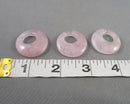 Rose Quartz Donut Bead Pendant 1pc C593