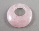 Rose Quartz Donut Bead Pendant 1pc C593