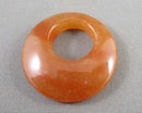 Orange Aventurine Donut Bead Pendant 1pc C592