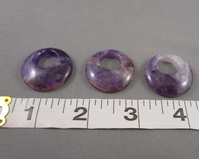 Ametyst Donut Bead Pendant 1pc C591