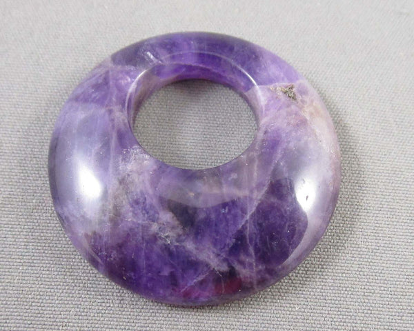 Ametyst Donut Bead Pendant 1pc C591