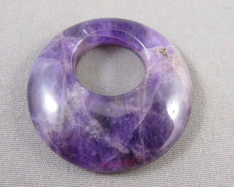 Ametyst Donut Bead Pendant 1pc C591