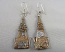Hammered Copper Earrings (Vintage) H119-9