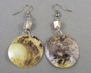 Shell Gemstone Earrings (Vintage) H119-11