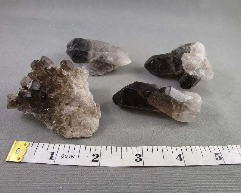 Black Quartz Crystal Cluster 1pc H014-1