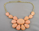 Gold Tone Statement Necklace Vintage H119-14