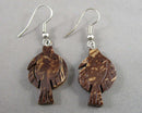 Coconut Shell Fish Earrings (Vintage) H119-20