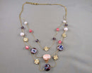 Shell Gemstone Necklace Vintage H119-21