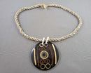 Wood Pendant Necklace (Vintage) H013-16