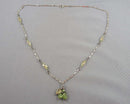 Peridot & Citrine Necklace 925 Sterling Silver (Vintage) B124-3