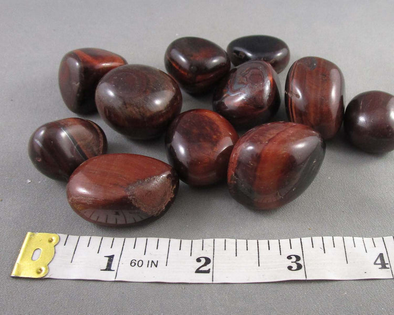 Red Tiger Eye Polished Stones (Medium) 3pcs J212