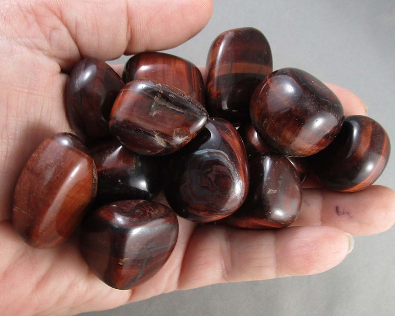 Red Tiger Eye Polished Stones (Medium) 3pcs J212