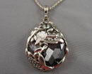 Gold Tone Statement Pendant Necklace Vintage H124-16