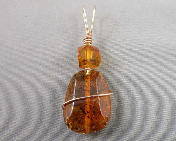Amber Gemstone Pendant B038-4