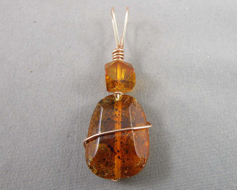 Amber Gemstone Pendant B038-4