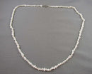 Natural Pearl Gemstone Necklace 925 Sterling Silver Vintage H124-20