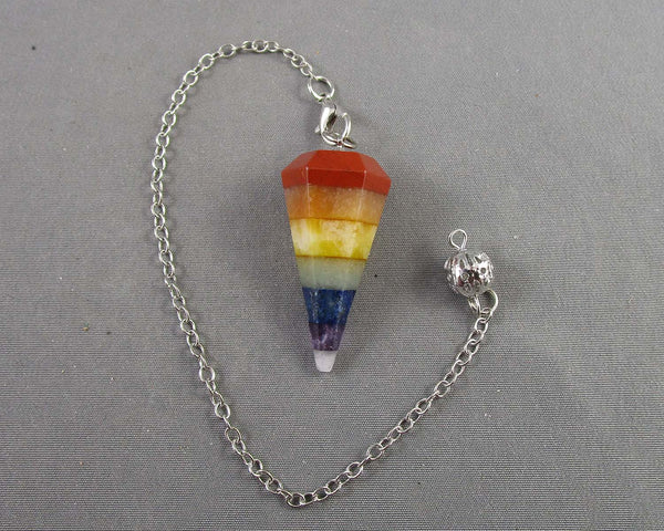 Gemstone Chakra Point Pendulum 1pc E066