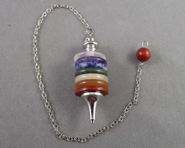 Gemstone Chakra Point Pendulum 1pc E069