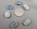 Premium Blue Kyanite Drilled Cabochon 15x12mm C412