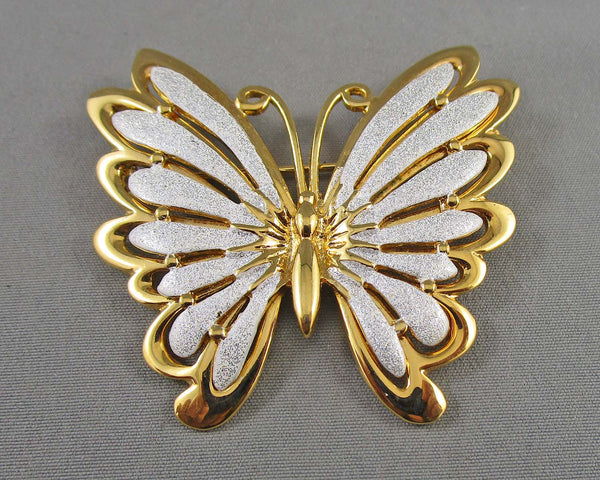 Butterfly Brass Brooch (Vintage) H065-8