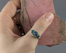 Blue Apatite Wire Wrapped Ring 1pc (Custom Sizes)