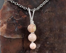 Pink Opal Gemstone Pendant (Sterling Silver) 1pc